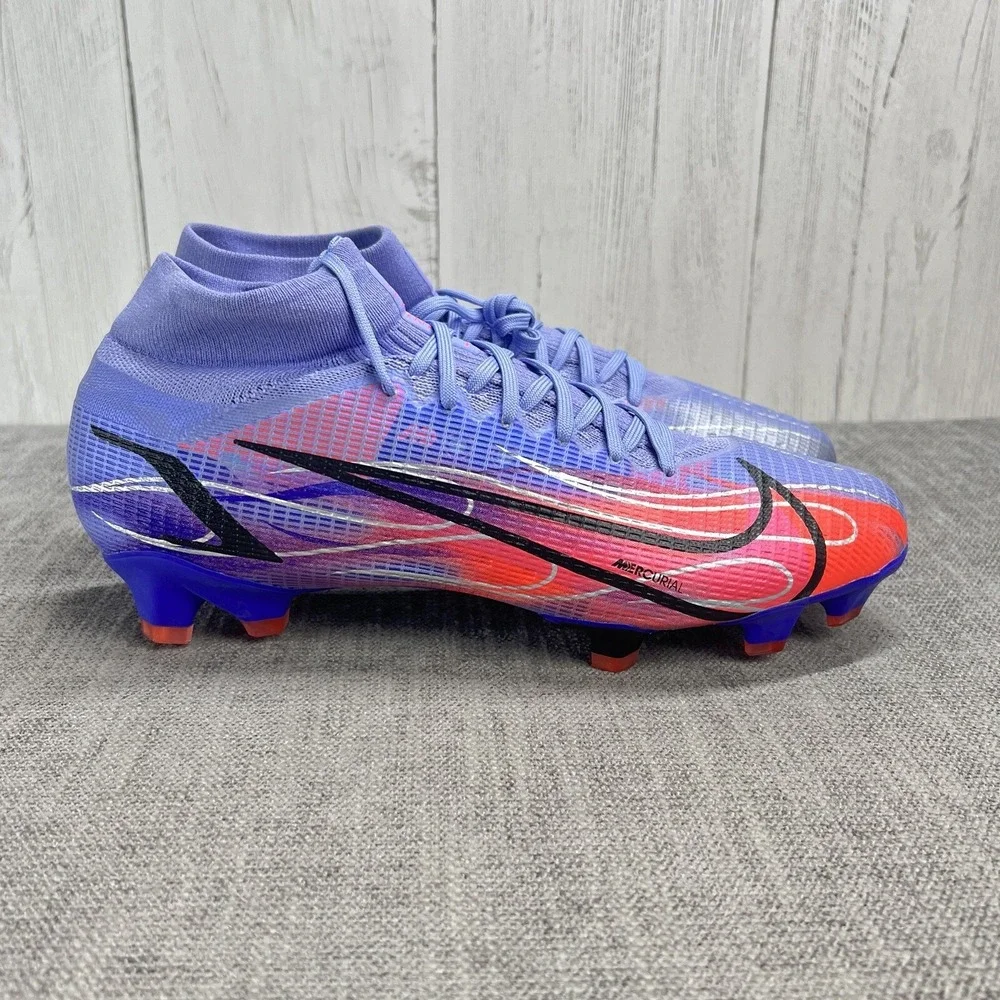 Nike Mercurial Superfly 8 FG Kylian Mbappe Flames Purple Mens Sz 11.5 DJ3977-506